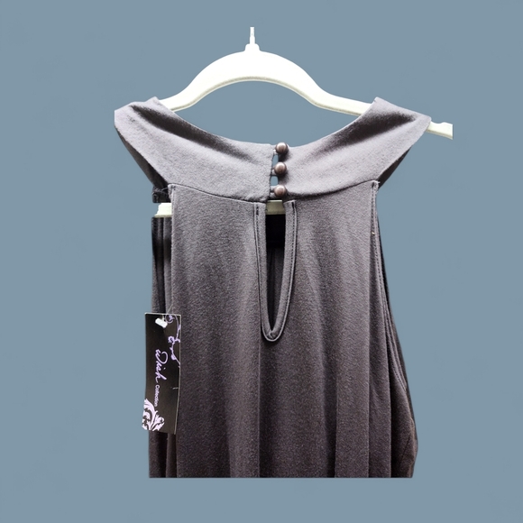 NWT Wish Long Gray Super Soft Tank, Button Detail Closure - Picture 3 of 3